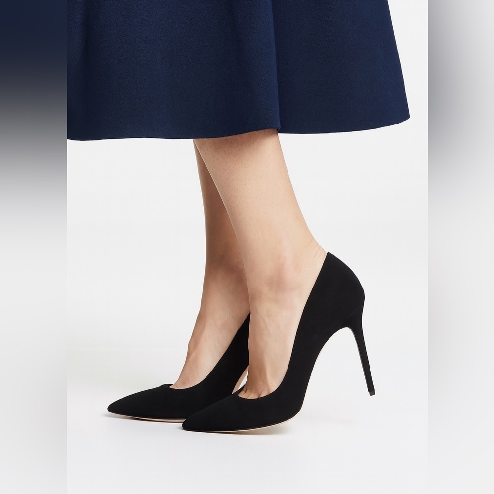 Catherine Malandrino Black Suede Heels